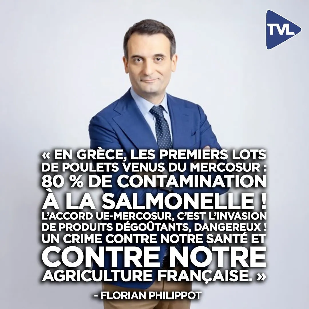 Illustration du post LinkedIn : 🔴 80% des poulets du Mercosur sont contaminés par la salmonelle