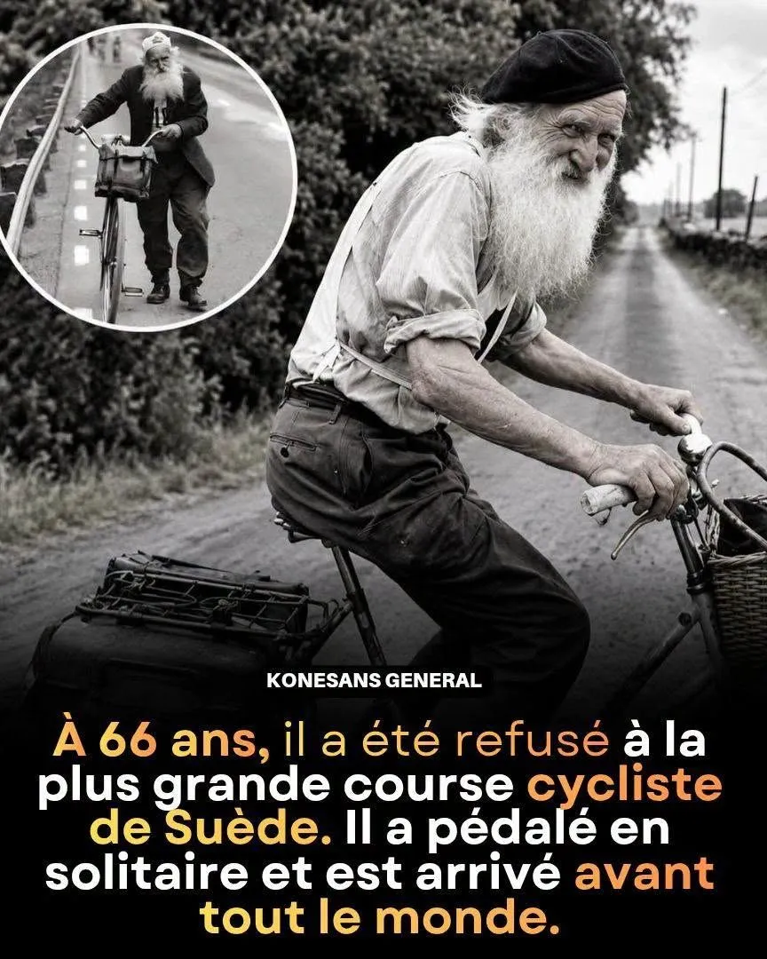 Illustration du post LinkedIn : Gustaf Håkansson trop vieux pour être coureur cycliste a quand même était le plus rapide