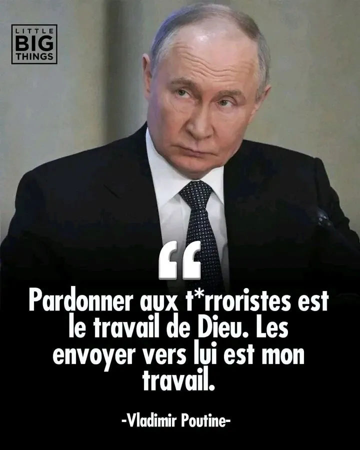 Illustration du post LinkedIn : ❌ Citation de Poutine sur les terroristes