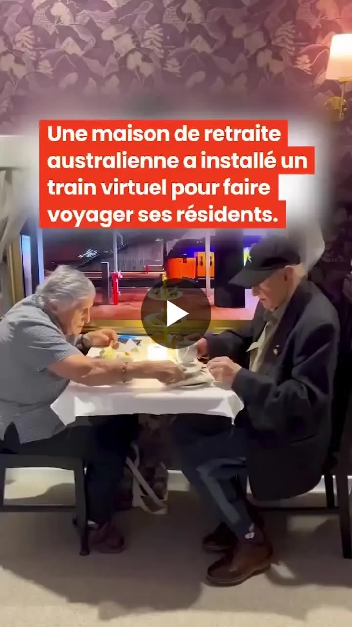 Illustration du post LinkedIn : ✅ Un "wagon sensoriel" rebooste le moral des résidents d'un Ehpad