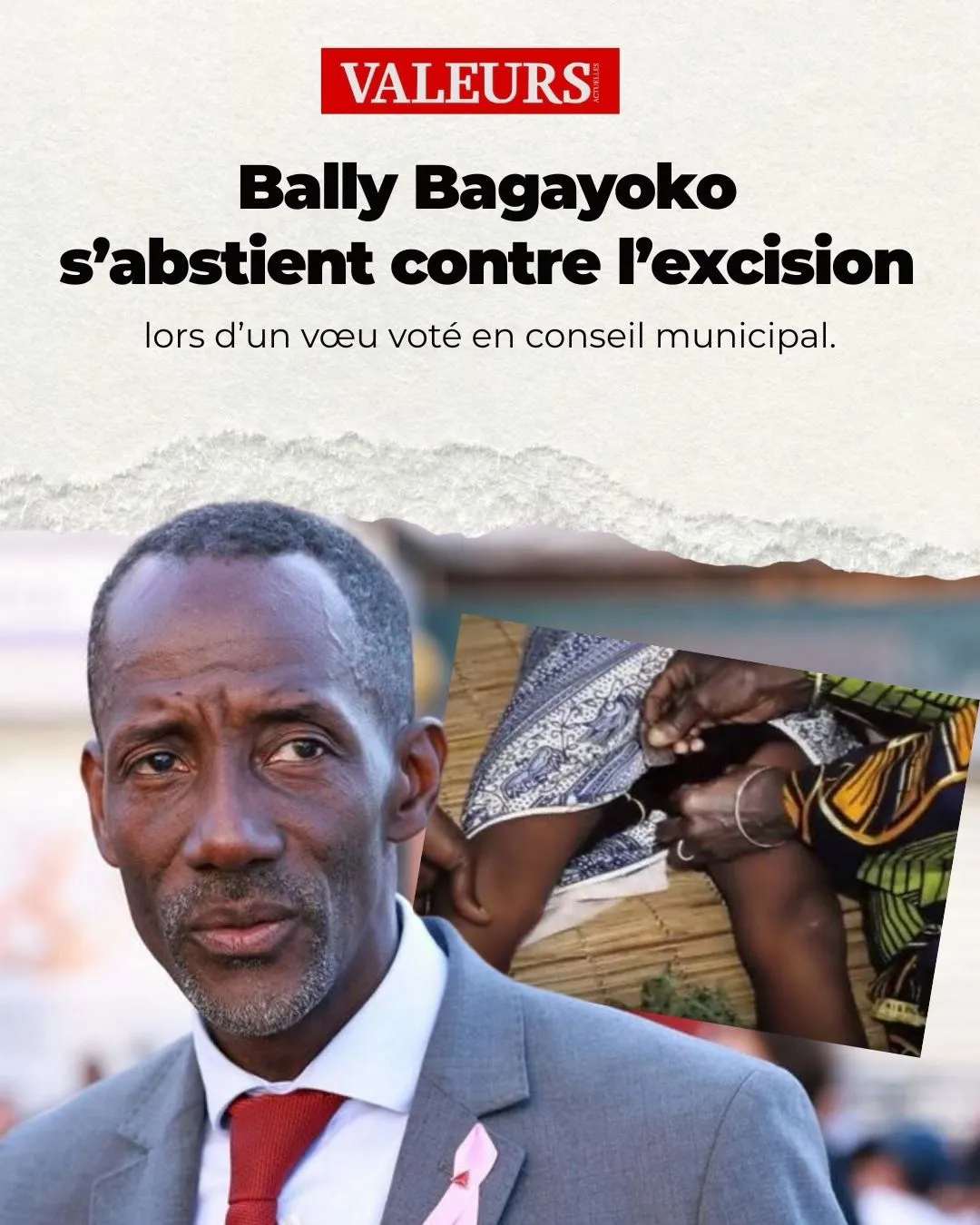 Illustration du post LinkedIn : Bagayoko s’est abstenu lors d’un vote contre l’excision