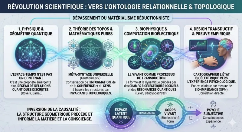 Illustration du post LinkedIn : ❌ Les topos de Grothendieck qui allient gravité quantique et la biophysique des systèmes complexes