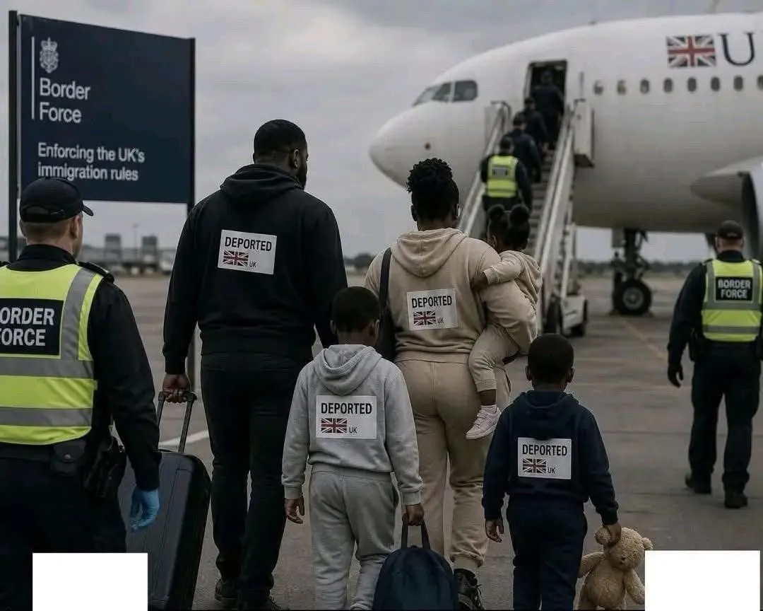 Illustration du post LinkedIn : ❌ Expulsion rocambolesque d'une famille nigériane du Royaume-Uni