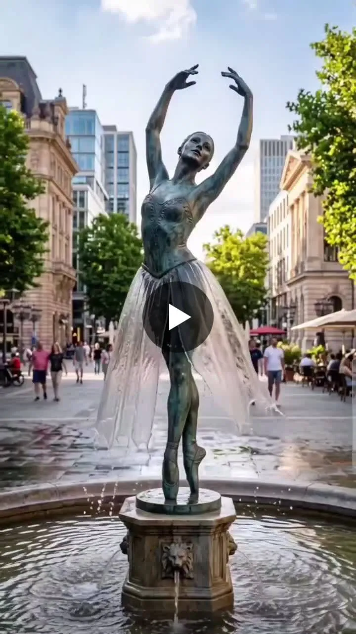 Illustration du post LinkedIn : La fontaine Prima Ballerina en Pologne