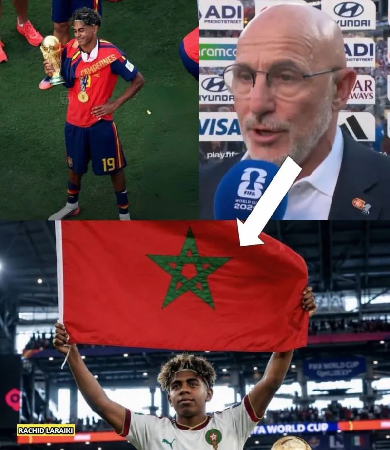 Illustration du post LinkedIn : ❌ L'entraîneur espagnol félicite Lamine Yamal pour ses gènes marocains