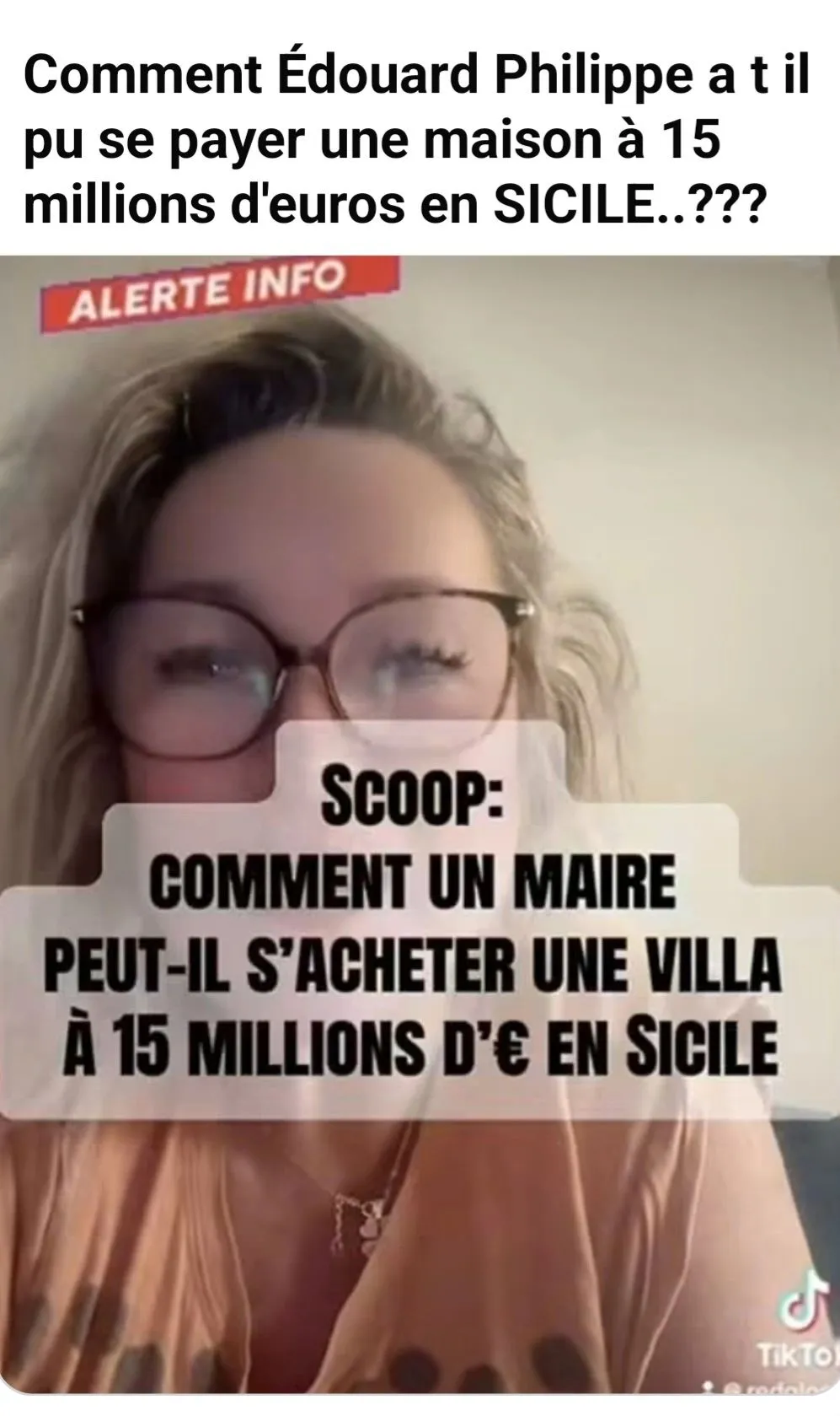 Illustration du post LinkedIn : Un maire s’est acheté une villa en Sicile à 15 millions d’euros