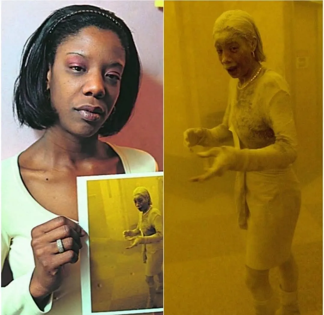 Illustration du post LinkedIn : Photo de Marcy Borders, rescapée du 11 Septembre