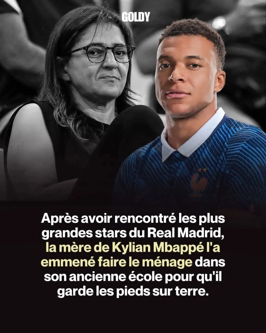 Illustration du post LinkedIn : ✅ Mbappé envoyé par sa mère pour nettoyer son école