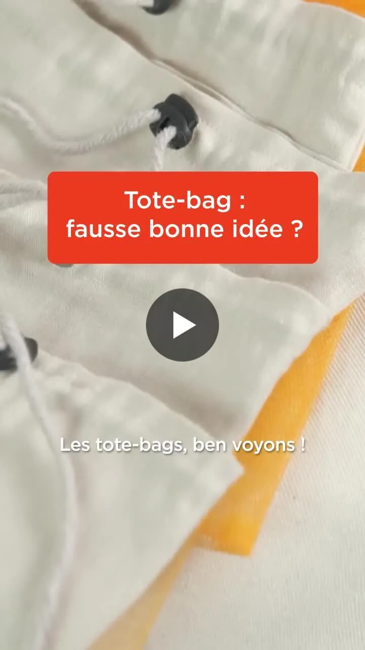 Illustration du post LinkedIn : ✅ Le tote bag, une fausse bonne idee
