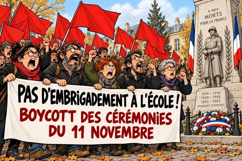 Illustration du post LinkedIn : Les syndicats enseignants appellent au boycott des cérémonies du 11 novembre