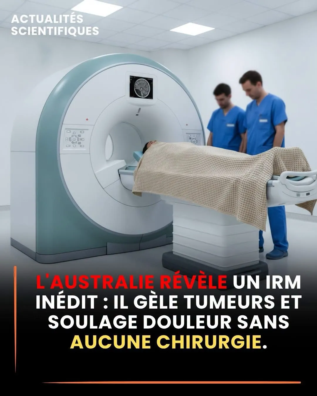 Illustration du post LinkedIn : Destruction d'une tumeur par le froid en IRM