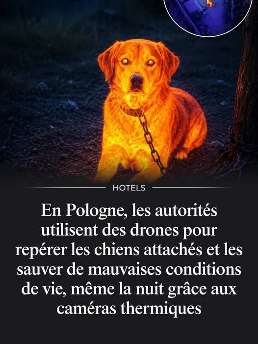 Illustration du post LinkedIn : En Pologne, les drones sont utilisés pour repérer les chiens maltraités