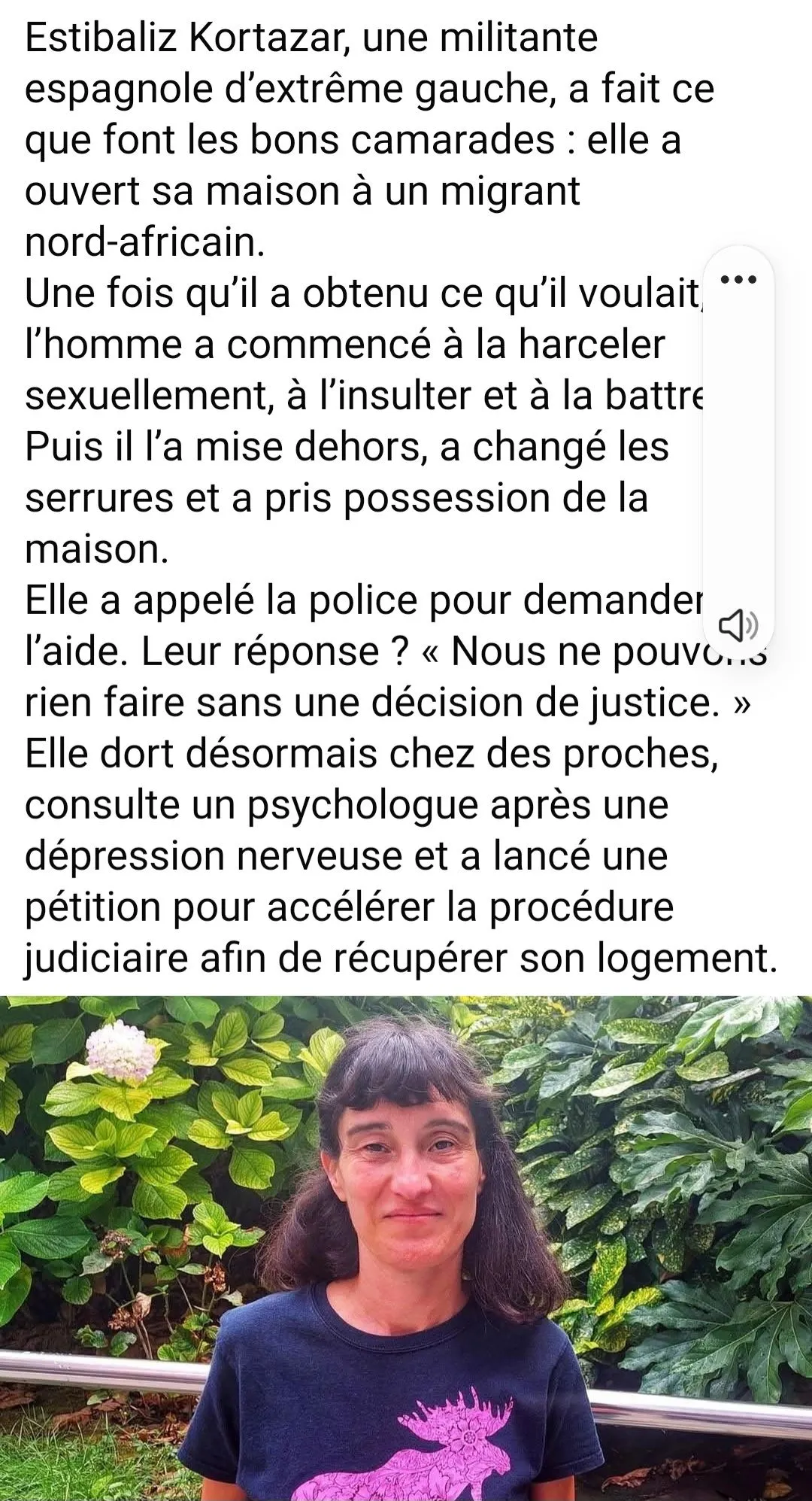 Illustration du post LinkedIn : ❌ Elle a voulu accueillir un migrant... Il l'a harcelée et viré de chez elle !