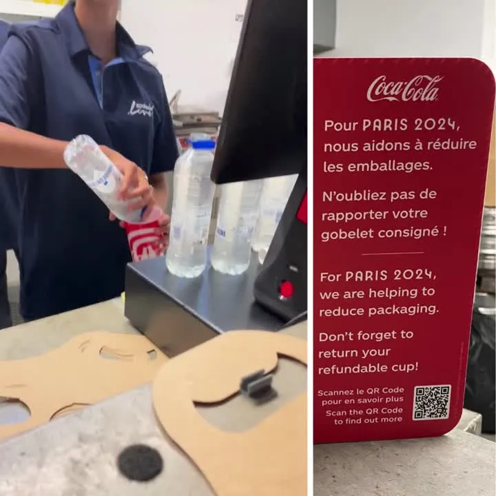 Image: Coca Cola aide à réduire les emballages pour les JO 2024