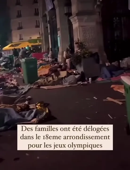 Image: Familles délogées à Paris pour les JO