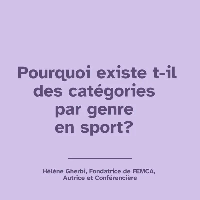 Image: Pourquoi existe-t-il des catégories par genre au sport?