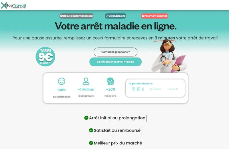Image: Arrêts de travail à 9€ ?