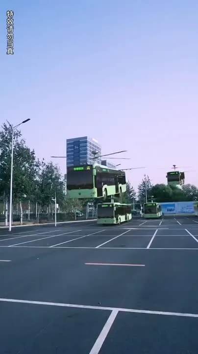 Image: Pas d’embouteillage avec les bus volants !