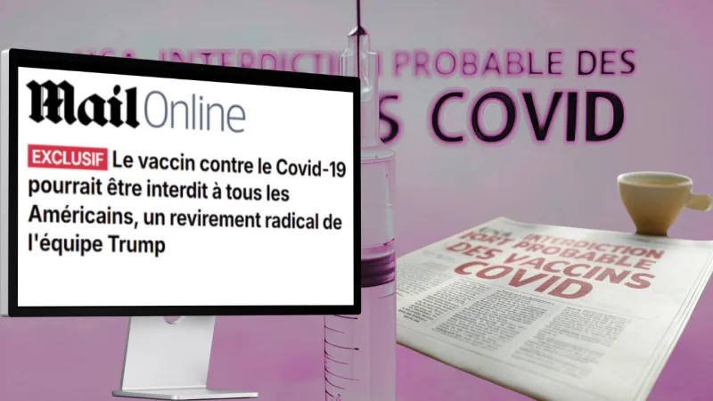 Image: Trump envisage d'interdire le vaccin contre la Covid