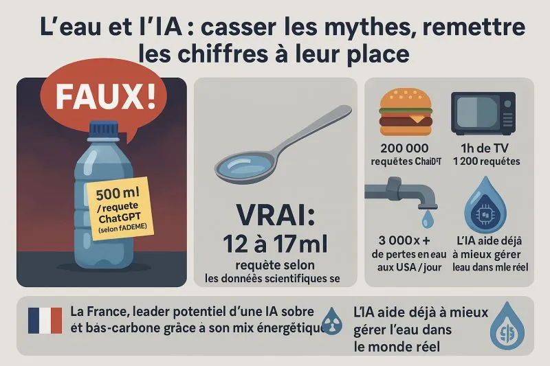 Image: Une requête ChatGPT consomme une simple goutte d’eau et non 1L d’eau