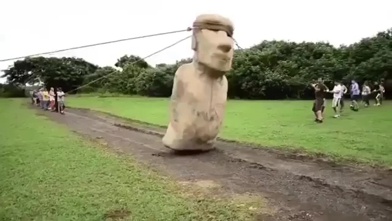Image: Une vidéo qui explique comment ont été transportées les statues de l'Ile de Pâques