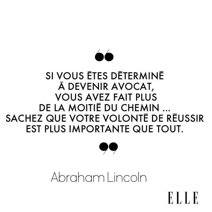 Image: Citation de Lincoln sur le métier d’avocat