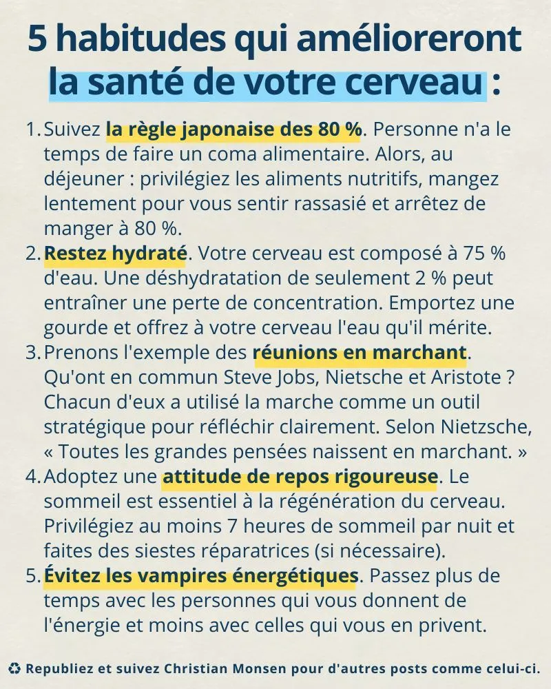 Image: 5 habitudes, validées par la science