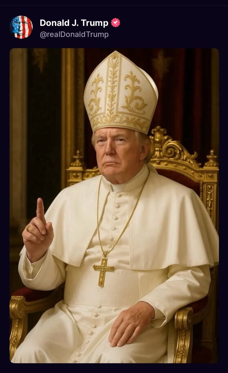 Image: Trump a-t-il diffusé une photo de lui en Pape ?