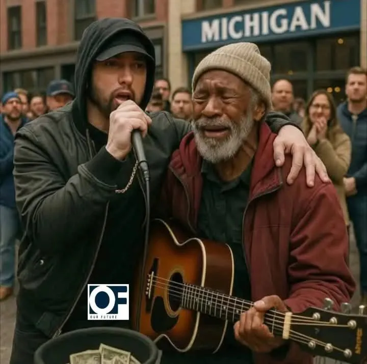 Image: Eminem a chanté dans la rue avec un SDF