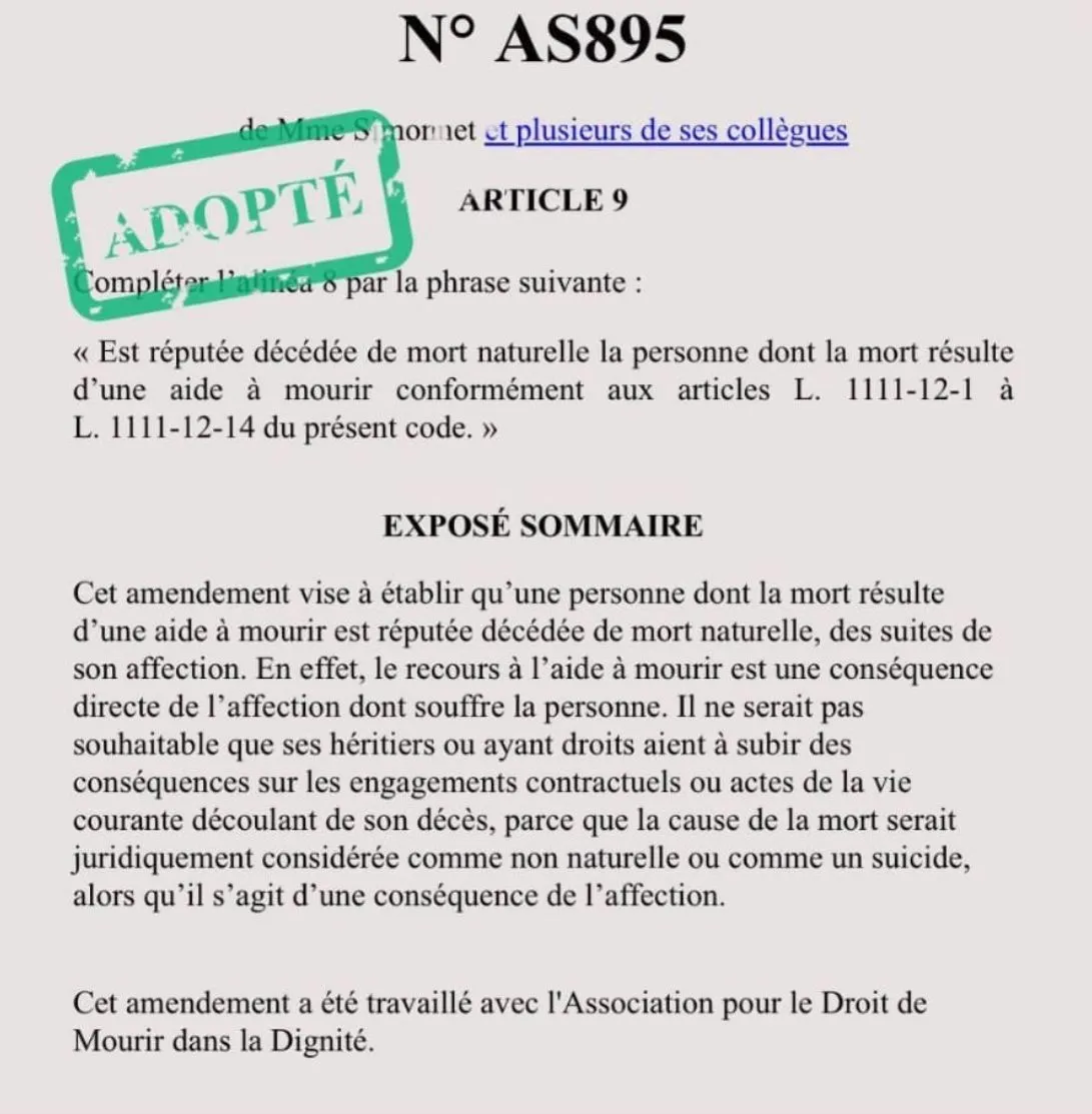 Image: Loi visant à accélérer la mort