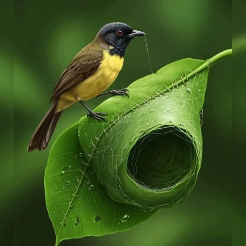 Image: Un oiseau tailleur
