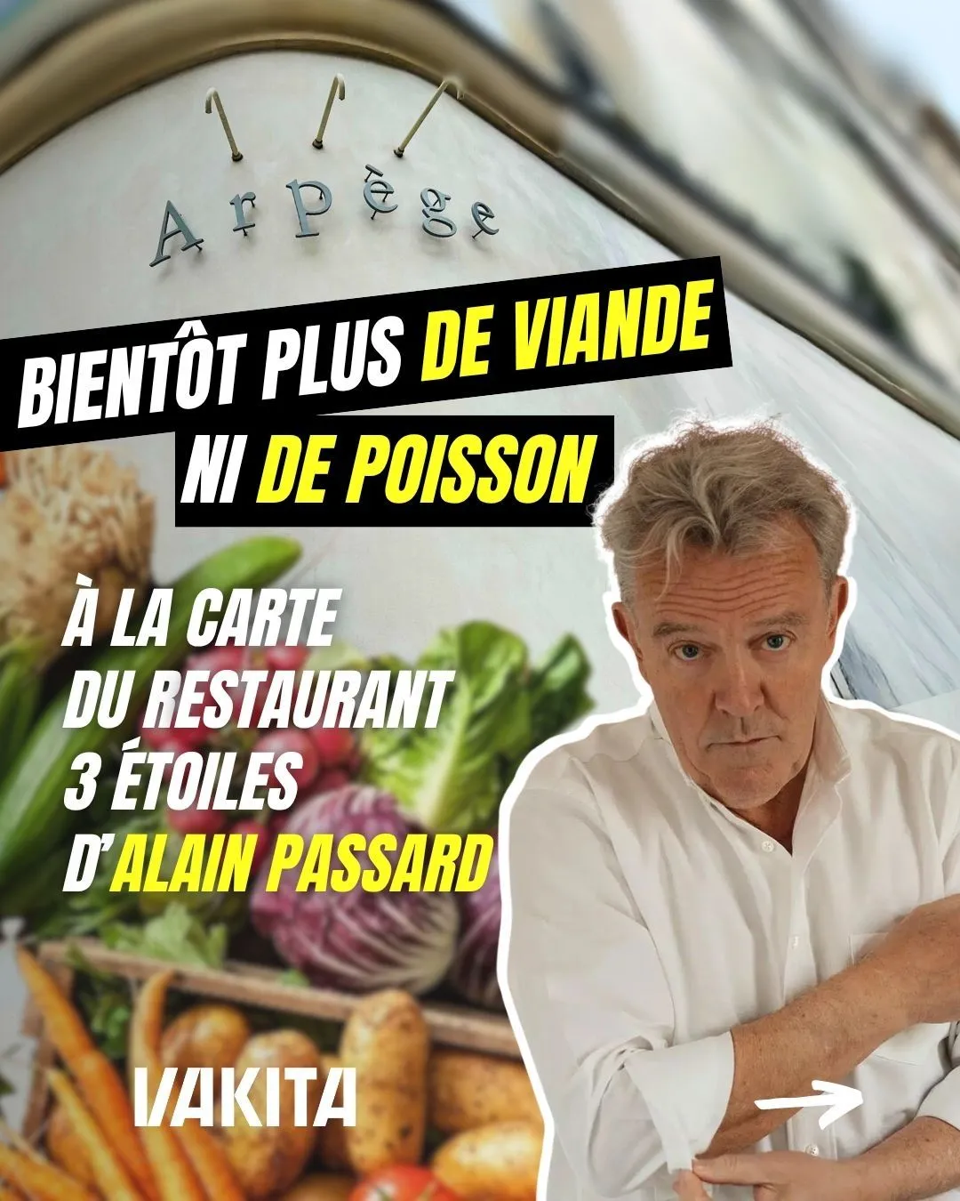 Image: Menu désormais végé à l'Arpège
