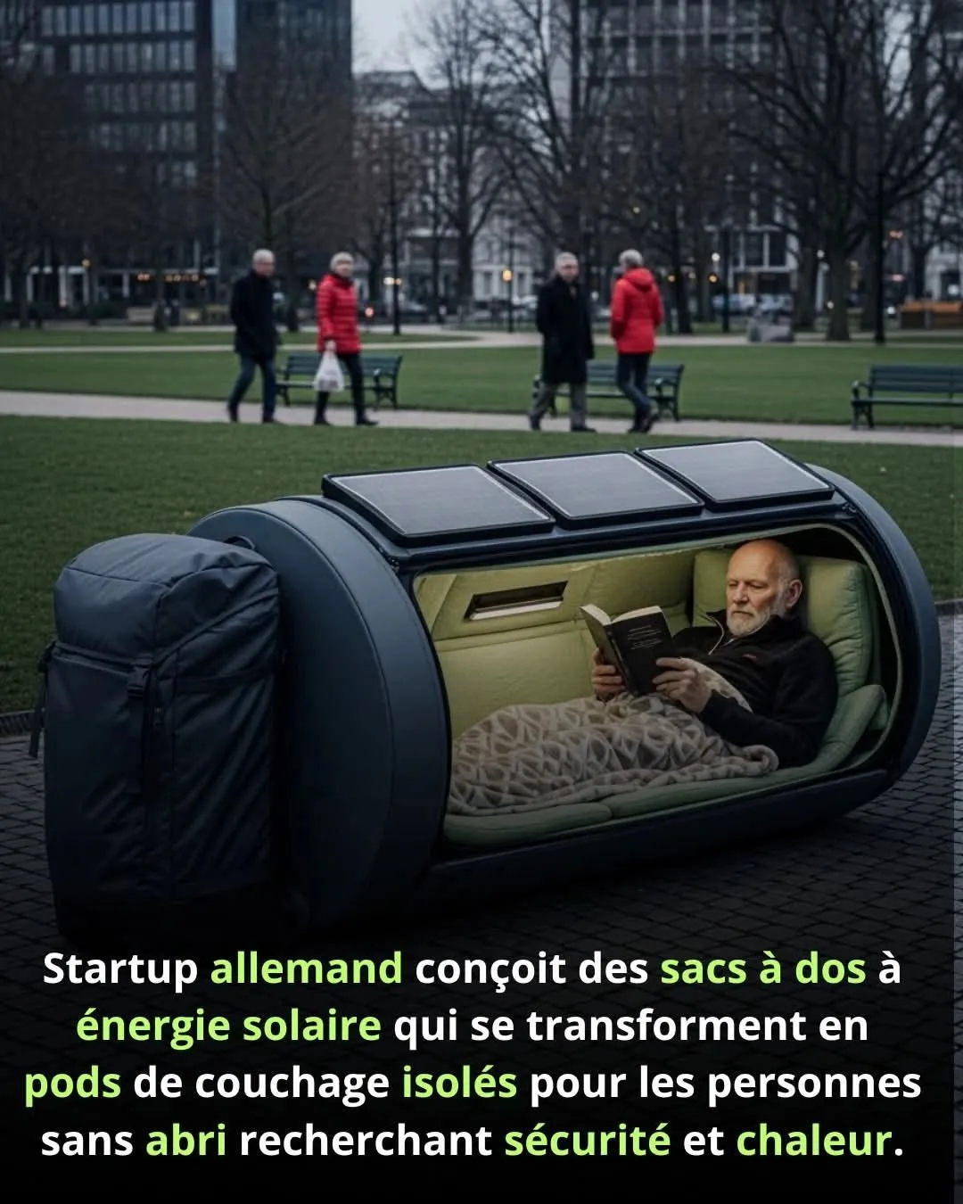 Image: Sac à dos solaire pour les sans-abris