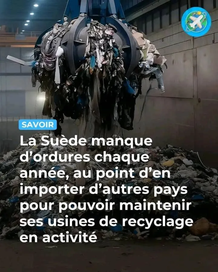 Image: La Suède importe des déchets pour faire tourner ses usines de recyclage