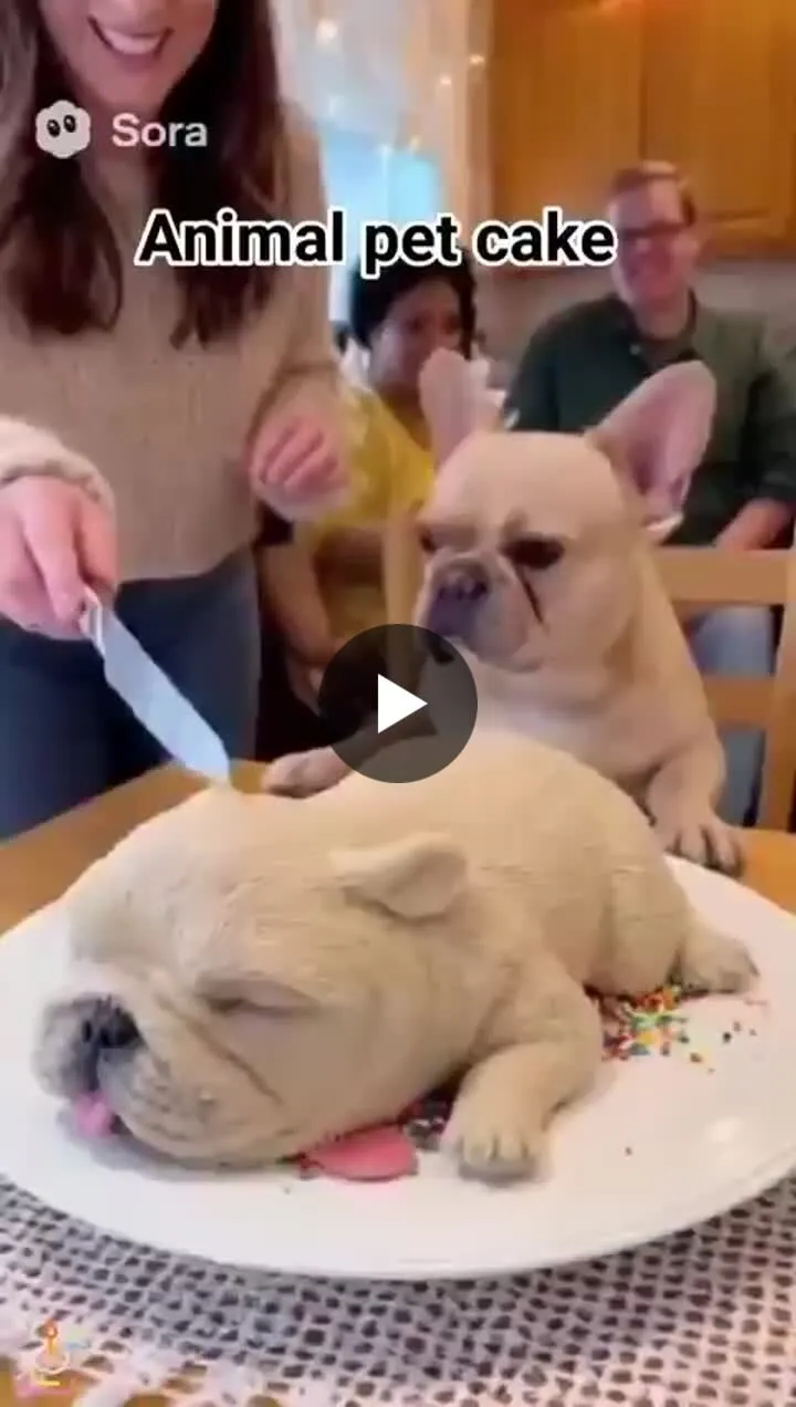 Image: Les animaux ne voient pas la différence entre eux et un gâteau