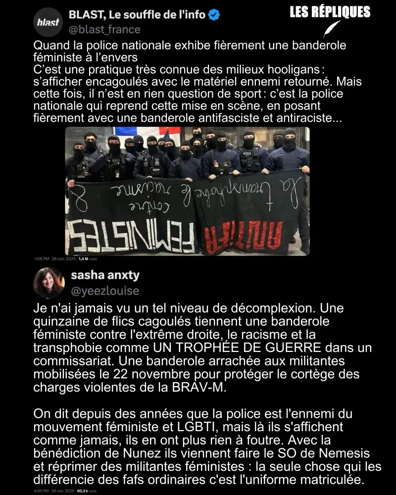 Image: Les policiers ont réprimé les manifestations féministes antifascistes