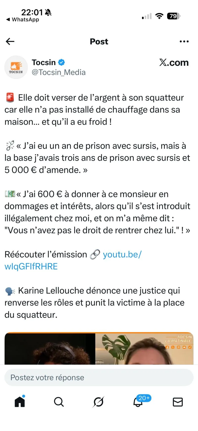 Image: Condamnée par son squatteur car elle n'a pas installé le chauffage dans le logement