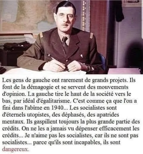 Image: Citation de De Gaulle sur le socialisme
