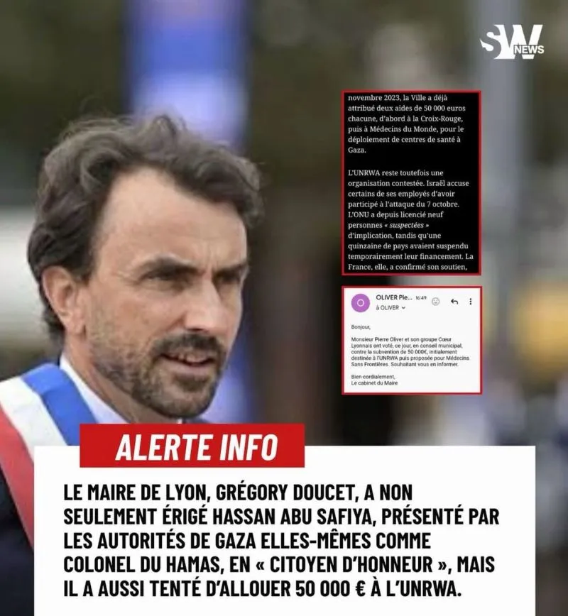 Image: Le maire de lyon fait citoyen d'honneur un gazaoui