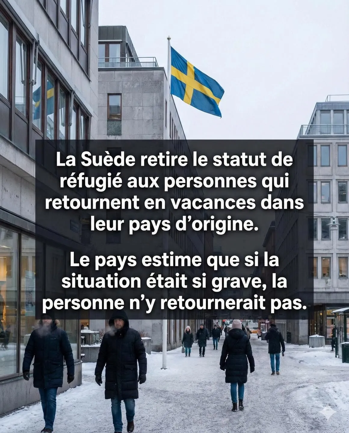 Image: La Suède retire le statut de réfugiés à ceux qui vont en vacances dans leur pays d’origine