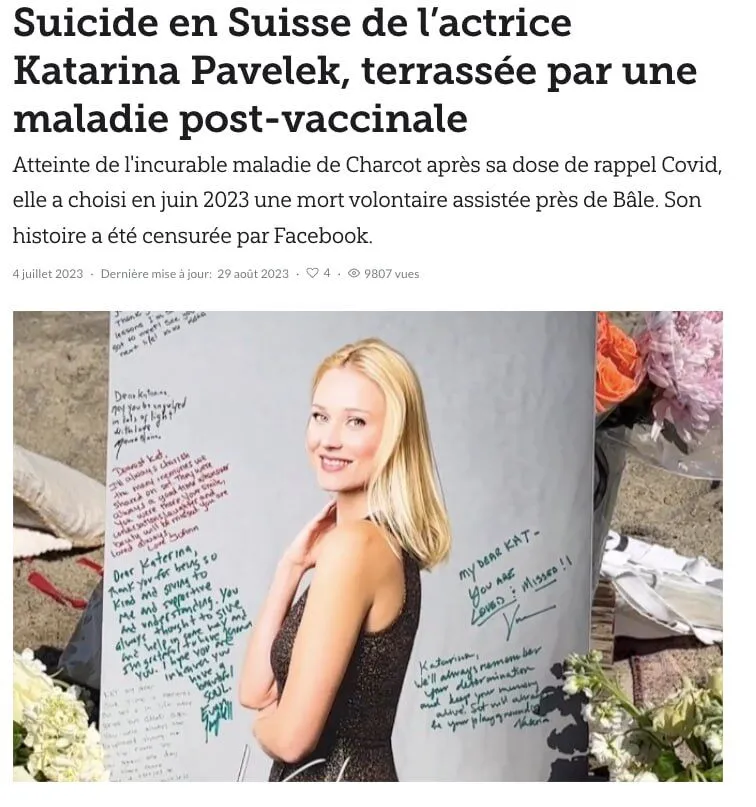 Image: Katarina Pavalek est morte à cause du vaccin Covid