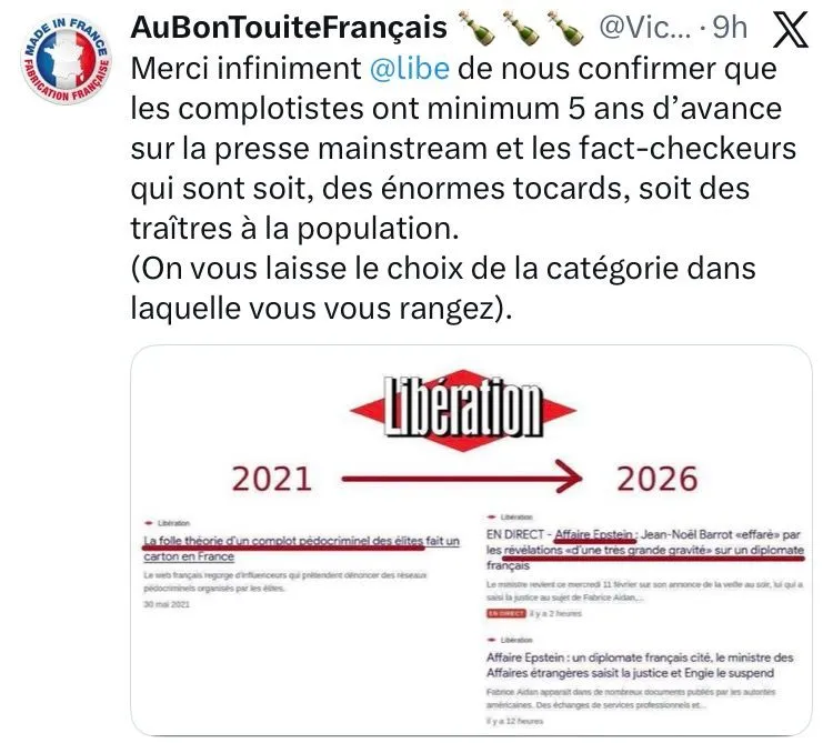 Image: Les "complotistes" avaient raison avec Epstein