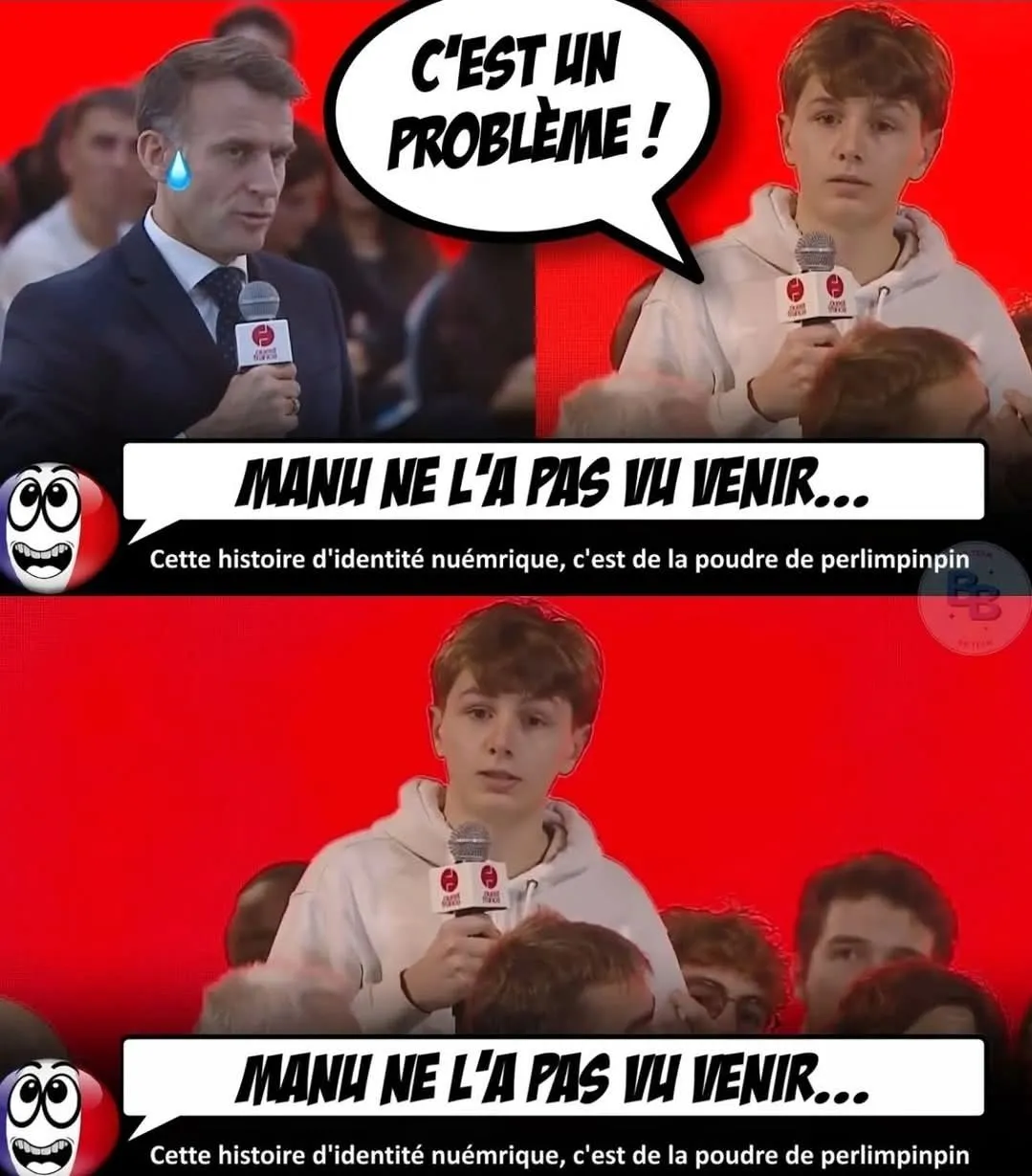Image: Un lycéen fait trembler Macron sur l'identité numérique en France !