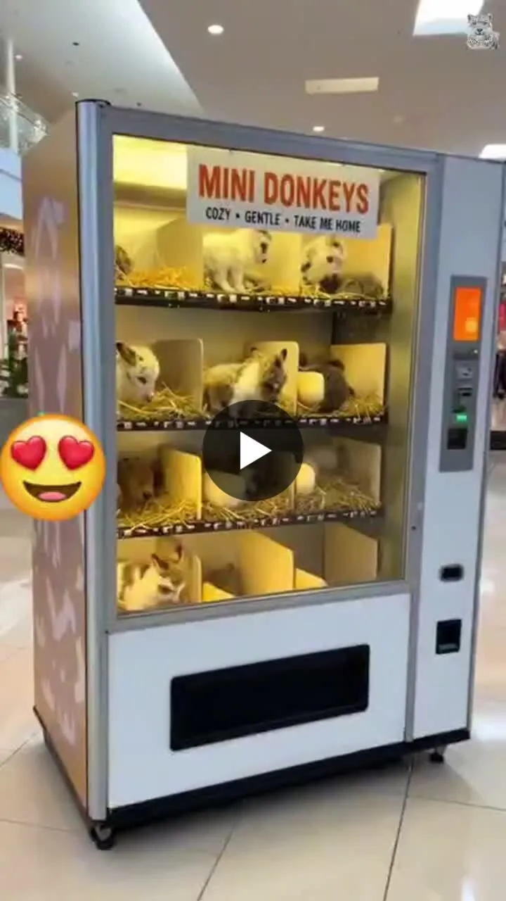 Image: Des ânes miniatures dans des distributeurs aux USA