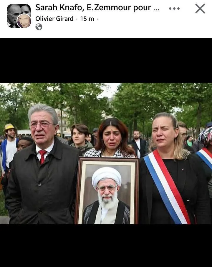 Image: Marche blanche de LFI pour la mort de Khomenei