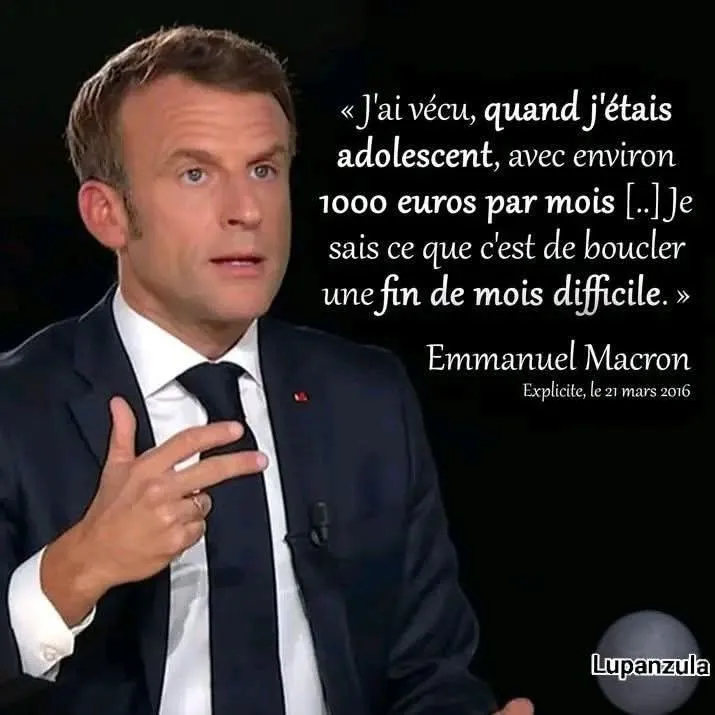 Image: Macron a eu une vie d'ado difficile... avec seulement 1000 euros/mois