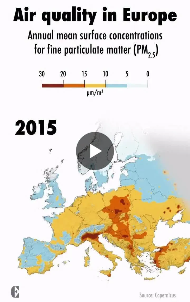 Image: La qualité de l'air progresse en Europe
